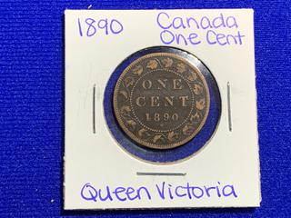 1890 Canada One Cent Coin.