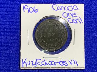 1906 Canada One Cent Coin.