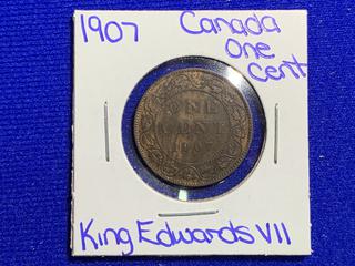 1907 Canada One Cent Coin.