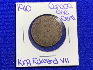 1910 Canada One Cent Coin.