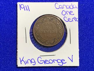 1911 Canada One Cent Coin.