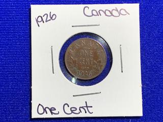 1926 Canada One Cent Coin.