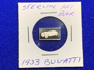 Sterling Silver Art Bar "1933 Bugatti".