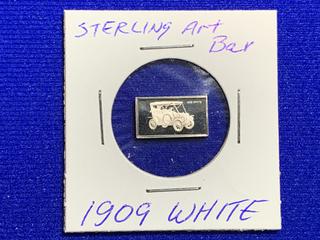 Sterling Silver Art Bar "1909 White".