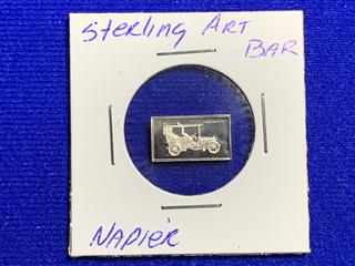 Sterling Silver Art Bar "1905 Napier".