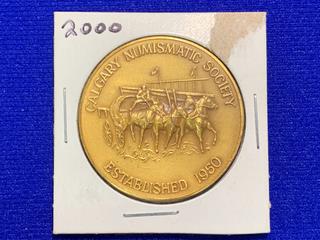 2000 Calgary Numismatic Society 50th Anniversary Medallion.