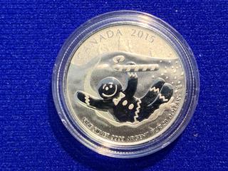 2015 Canada Twenty Dollar .9999 Fine Silver Coin "Gingerbread Man".