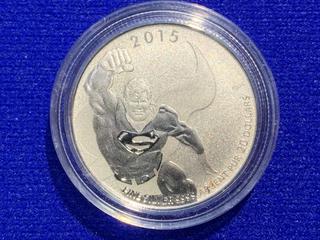 2015 Canada Twenty Dollar .9999 Fine Silver Coin "Superman".