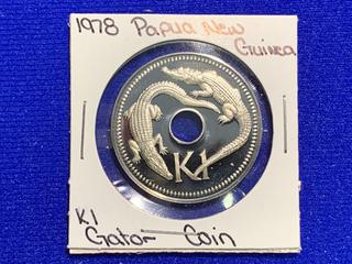 1978 Papua New Guinea One Kina Coin.