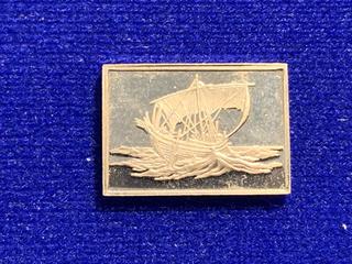 Sterling Silver Art Bar "Greek Merchantman".