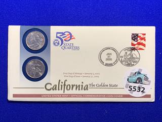 2005 USA Quarter Dollar Coin Set "California 31st State".