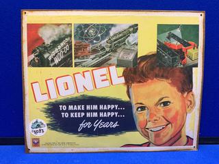 15"x12" Lionel Sign.