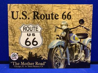 16"x12" US Route 66 Sign.