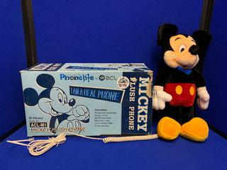 Phonelife Plush Mickey Mouse Phone.