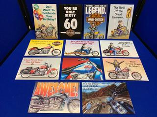 Assorted Harley Davidson Birthday Cards.