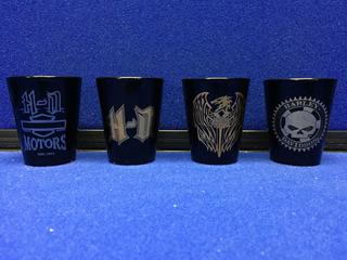 Harley Davidson Shot Glass 4pc Set.