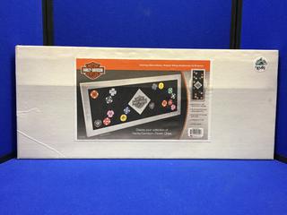 Harley Davidson Poker Chip Display Case, 11"x26" (Chips Not Included).