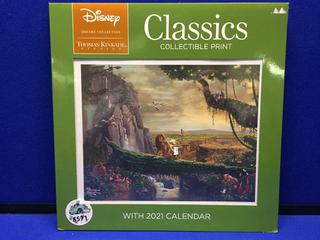 Disney Classics Collectable Prints w/ 2021 Calendar.