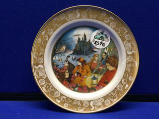 Franklin Porcelain 8" Decorative Plate "The Twelve Dancing Princesses".