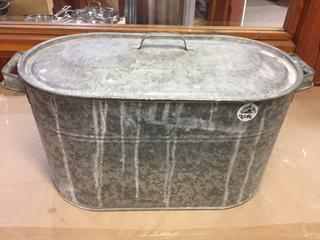 Galvanized Wash Basin 22"x12"x12".