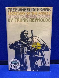 Frank Reynolds, Free Wheelin Frank, Hard Cover Book.