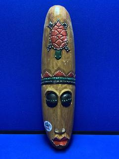 20" Wooden Mask Wall Decoration.