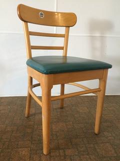 Wooden Vinyl Padded Dining Chair.