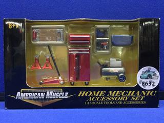 ERTL Home Mechanic Accessory Set Die Cast Model, 1:18 Scale.