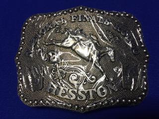 1986 Hesston National Finals Rodeo Belt Buckle.