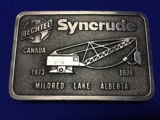 Bechel / Syncrude Mildred Lake Belt Buckle.