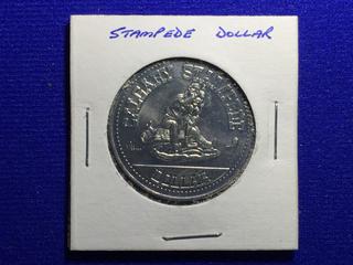 1980 Calgary Stampede Dollar Token "Alberta's 75th Anniversary 1980".