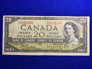 1954 Canada Twenty Dollar Bank Note, S/N EW0226500.