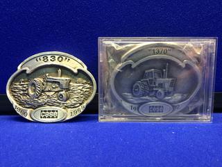 "830" CASE Tractor Belt Buckle, "1370" CASE Tractor Belt Buckle.