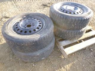 (4) Rovelo RWS-677 215/65R17 Tires w/ Rim, (2) Goodyear Assurance 225/65R17 All Weather Tires