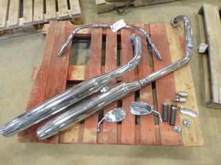 Yamaha Road Star 1700 Exhaust Pipes, Handle Bars and Mirrors (M-4-1)