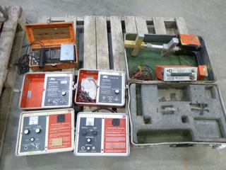 (2) Fisher M-Scope, Model TW-5 Transmitter, (1) Metrotech 810 Transmitter, w/ Hand Held Wand, (3) Fault Find A- Frames (M-3-1)