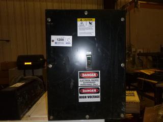 Electrical Panel, 6 In. x 18 1/2 In. x 26 In., (1) 150 A. Breaker on Front, Multiple openings in Back (O-5-2)