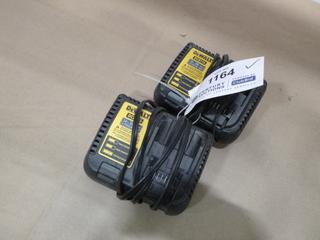 (2) Dewalt DCB115 Battery Charger c/w 12V/20V Max, Lithium Ion (B1)