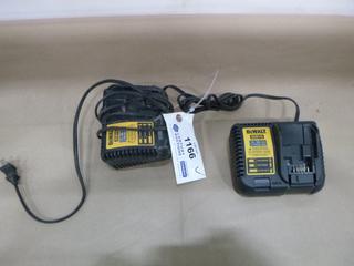 (2) Dewalt DCB115 Battery Charger c/w 12V/20V Max, Lithium Ion (B1)