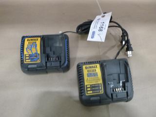 (2) Dewalt DCB115 Battery Charger c/w 12V/20V Max, Lithium Ion (B1)