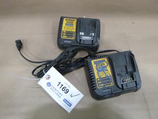 (2) Dewalt DCB115 Battery Charger c/w 12V/20V Max, Lithium Ion (B1)