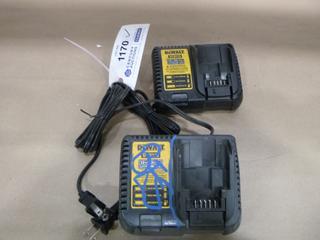 (2) Dewalt DCB115 Battery Charger c/w 12V/20V Max, Lithium Ion (B1)