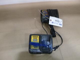 (2) Dewalt DCB115 Battery Charger c/w 12V/20V Max, Lithium Ion (B1)