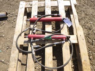 (2) Hydraulic Cylinders, C/w Hoses (Row 2)