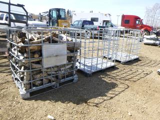 (3) Water Tank Cages *Note: 2 are Empty, 1 w/ Contents* (NORTH FENCE)