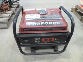 Proforce Generator c/w 1375 Max Watts, 1100 Running Watts *Note: Last Running 3 Years Ago* (P-5-1)