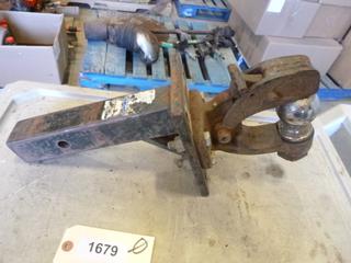 Pintle / Ball Hitch, 2 In. Solid Draw Bar, 2 5/16 In. Ball *Note: Locking Mechanism Will Not Close Due to Wrong Height  Ball Installed) 8 Ton (B-1)