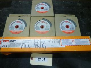 (4) 6 In x 3/4 In. x 1 In. Grinding Wheel, Hard Facing Welding Rod (Open Box) (B-1)