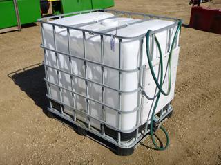 500 Gallon Plastic Water Tank w/ Cage, 40 In. x 48 In. x 45 In. *Note:  Minor Damage, No Lid* (NORTH FENCE)