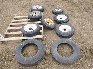 (9) Trailer Tires, (7) Rims